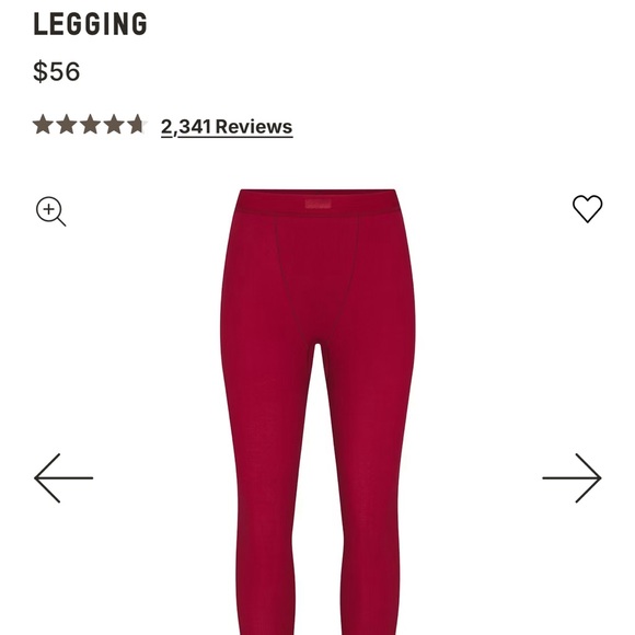 SKIMS Bralette & Leggings Set Sangria Size XS/S - Picture 8 of 8